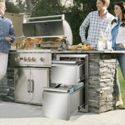 Outdoor Kitchen Drawers 13 In. W X 20.5 In. H X 21 In. D BBQ Island Drawers Flush Mount Double BBQ Access Drawers -Patio Furniture Shop vevor outdoor kitchen drawers ctg22x15x20000001v0 31 1000