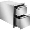 Outdoor Kitchen Drawers 13 In. W X 20.5 In. H X 21 In. D BBQ Island Drawers Flush Mount Double BBQ Access Drawers -Patio Furniture Shop vevor outdoor kitchen drawers ctg22x15x20000001v0 64 1000