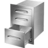 Outdoor Kitchen Drawers 15 In. W X 21 In. H X 22.5 In. D Flush Mount Access BBQ Drawers With Handle BBQ Island Drawers -Patio Furniture Shop vevor outdoor kitchen drawers ctg24 6x23x170001v0 64 1000