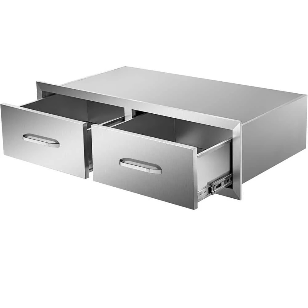 Outdoor Kitchen Drawers 30 In. W X 10 In. H X 20 In. D Double BBQ Access Drawers With Handle BBQ Island Drawers 3 Outdoor Kitchen Drawers 30 In. W X 10 In. H X 20 In. D Double BBQ Access Drawers With Handle BBQ Island Drawers