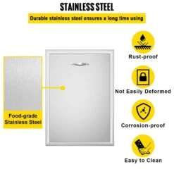 19.7 In. W X 26.5 In. H Outdoor Kitchen Drawers Stainless Steel With Trash Bag Ring Pull Out Access Drawer -Patio Furniture Shop vevor outdoor kitchen drawers ctgljctgdth000001v0 1f 1000