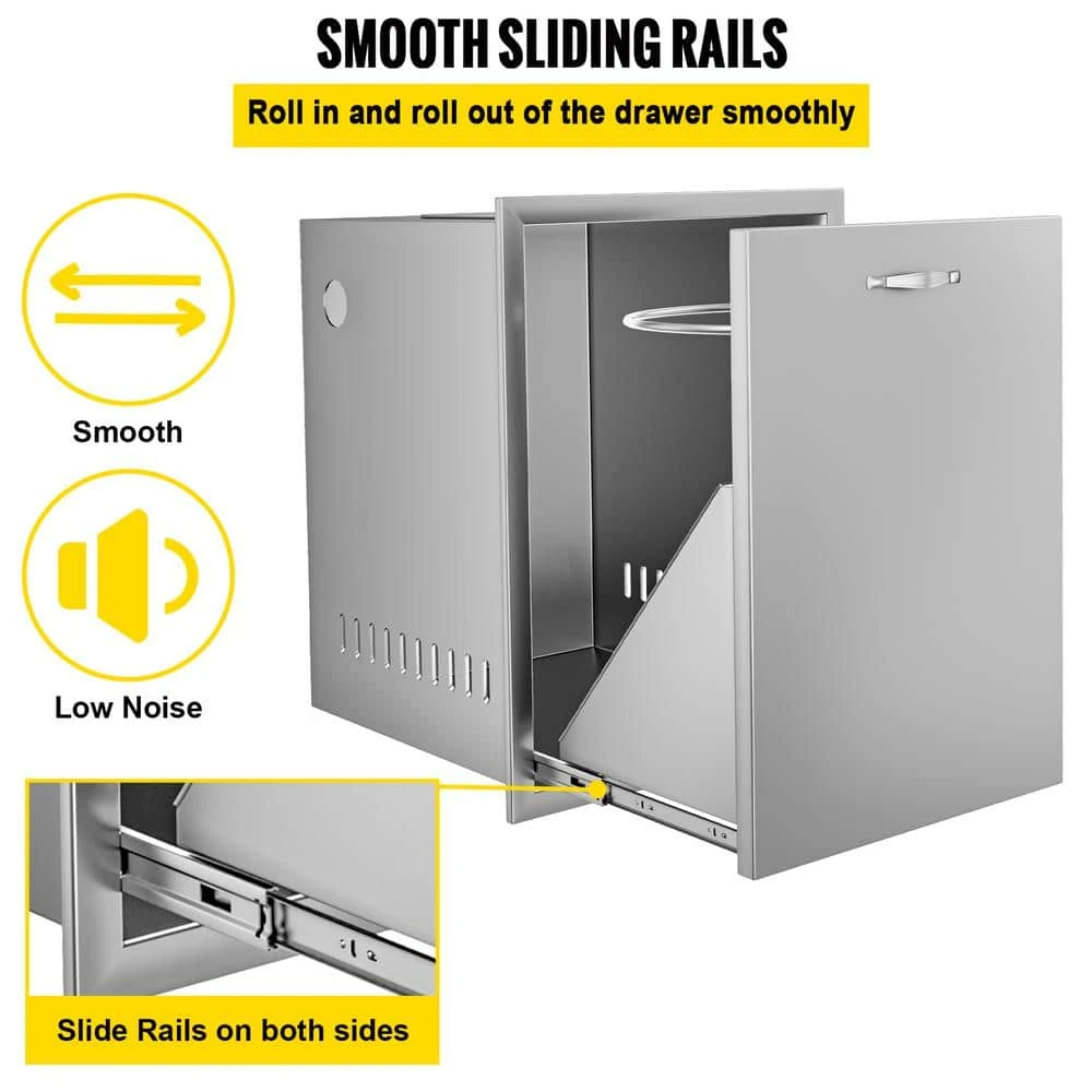 16 In. W X 22 In. H X 16 In. D Outdoor Kitchen Propane Tank Drawer Stainless Steel Propane Tank Drawer With Handle 7 16 In. W X 22 In. H X 16 In. D Outdoor Kitchen Propane Tank Drawer Stainless Steel Propane Tank Drawer With Handle - Image 5