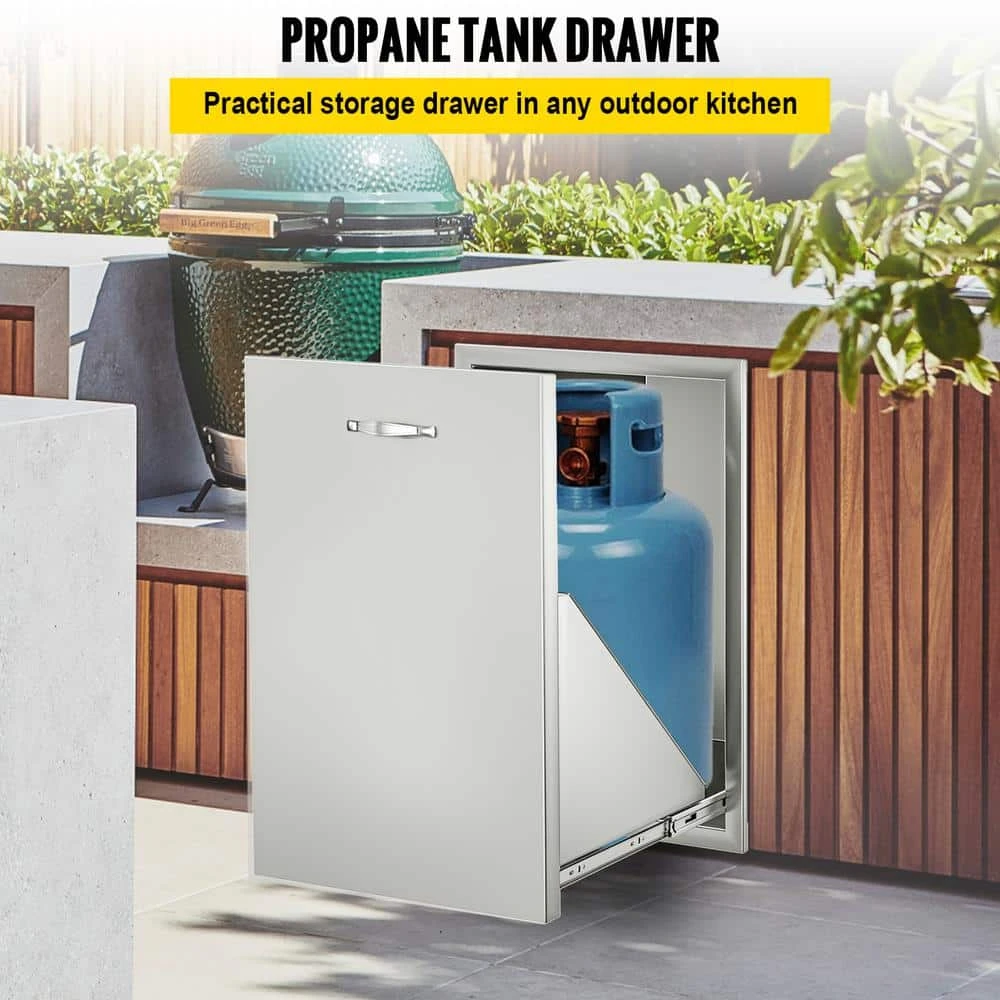 16 In. W X 22 In. H X 16 In. D Outdoor Kitchen Propane Tank Drawer Stainless Steel Propane Tank Drawer With Handle 4 16 In. W X 22 In. H X 16 In. D Outdoor Kitchen Propane Tank Drawer Stainless Steel Propane Tank Drawer With Handle - Image 2