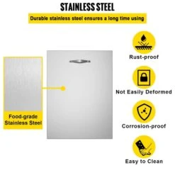 17.7 In. X 22.8 In. Outdoor Kitchen Drawers Stainless Steel Trash Drawer With Handle For Outdoor Kitchen BBQ Island 13 17.7 In. X 22.8 In. Outdoor Kitchen Drawers Stainless Steel Trash Drawer With Handle For Outdoor Kitchen BBQ Island -Patio Furniture Shop vevor outdoor kitchen drawers ctgshgljctg000001v0 1f 1000