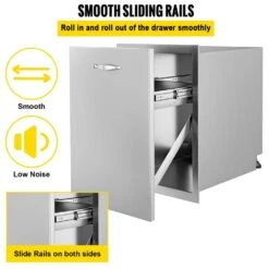 17.7 In. X 22.8 In. Outdoor Kitchen Drawers Stainless Steel Trash Drawer With Handle For Outdoor Kitchen BBQ Island 14 17.7 In. X 22.8 In. Outdoor Kitchen Drawers Stainless Steel Trash Drawer With Handle For Outdoor Kitchen BBQ Island -Patio Furniture Shop vevor outdoor kitchen drawers ctgshgljctg000001v0 44 1000