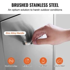 13.6 In. W X 26 In. H X 19.3 In. D Lower Sliding Rails Stainless Steel Outdoor Kitchen Trash Drawer With Handle -Patio Furniture Shop vevor outdoor kitchen drawers ctgxhgljg00000001v0 1f 1000