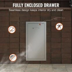 13.6 In. W X 26 In. H X 19.3 In. D Lower Sliding Rails Stainless Steel Outdoor Kitchen Trash Drawer With Handle -Patio Furniture Shop vevor outdoor kitchen drawers ctgxhgljg00000001v0 fa 1000