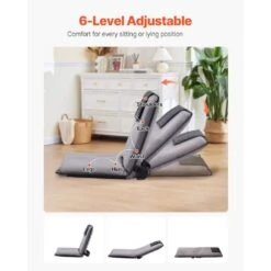 Floor Chair, 6-Position Adjustable Meditation Chair With Back Support, Folding Sofa Chair, Portable Lounge Chair -Patio Furniture Shop vevor outdoor lounge chairs dbyqbkwfs000dd52cv0 c3 1000