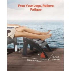 Adirondack Ottoman, 18. 7L X 19. 7W X 13H In. HDPE Plastic Folding Adirondack Ottoman, Weather-Resistant Foot Rest -Patio Furniture Shop vevor outdoor lounge chairs kzdadldkttbpjarztv0 44 1000