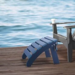 Adirondack Ottoman Set Of 2,18. 7L X 18. 9W X 13. 8H In. HDPE Plastic Folding Adirondack Ottoman, Weather-Resistant -Patio Furniture Shop vevor outdoor lounge chairs kzdadldkttqp1rt1qv0 31 1000