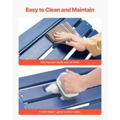 Adirondack Ottoman Set Of 2,18. 7L X 18. 9W X 13. 8H In. HDPE Plastic Folding Adirondack Ottoman, Weather-Resistant -Patio Furniture Shop vevor outdoor lounge chairs kzdadldkttqp1rt1qv0 fa 1000