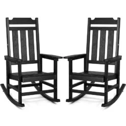 2-Pieces Plastic Porch Rocker HIPS Outdoor Rocking Chair With Smooth Armrests Supports Up To 400 Lbs. 11 2-Pieces Plastic Porch Rocker HIPS Outdoor Rocking Chair With Smooth Armrests Supports Up To 400 Lbs. -Patio Furniture Shop vevor outdoor rocking chairs hwyyslksl2jz9sr3qv0 40 1000