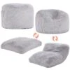 Bean Bag Bed Chair, Plastic, Convertible Chair From Bean Bag To Lounge, Outdoor Rocking Chair With Cushion, Grey -Patio Furniture Shop vevor outdoor rocking chairs kzhcrddyqueekd2vmv0 64 1000
