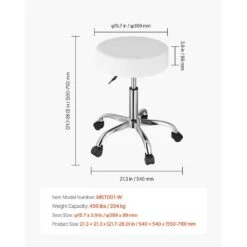 Round Rolling Stool Chair With Wheels, 450 Lbs. Capacity, Adjustable Plastic Outdoor Rocking Chair With Cushion, White 16 Round Rolling Stool Chair With Wheels, 450 Lbs. Capacity, Adjustable Plastic Outdoor Rocking Chair With Cushion, White -Patio Furniture Shop vevor outdoor rocking chairs ydbsnlyxwkbwsd2puv0 76 1000