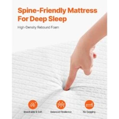 Rollaway Bed, Black Metal Frame, Outdoor Rocking Chair With White Cushion, 38 X 75 In. Folding Bed With 5 In. Mattress -Patio Furniture Shop vevor outdoor rocking chairs zdc38yc5inchtsrzyv0 1f 1000