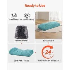 Bean Bag Chair, Plastic Giant Bean Bag Chair With Removable And Washable Cover, Outdoor Rocking Chair With Cushion, Blue -Patio Furniture Shop vevor outdoor rocking chairs zfkcrddy6672ifu2wv0 76 1000