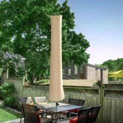 Patio Umbrella Cover, 9 Ft. O 12 Ft. Windproof, 420D Oxford Cloth, PU Coating 2000 UV Resistant Beige -Patio Furniture Shop vevor outdoor umbrella covers hws420dpu12ft67oiv0 31 1000