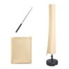 Patio Umbrella Cover, 9 Ft. O 12 Ft. Windproof, 420D Oxford Cloth, PU Coating 2000 UV Resistant Beige -Patio Furniture Shop vevor outdoor umbrella covers hws420dpu12ft67oiv0 64 1000