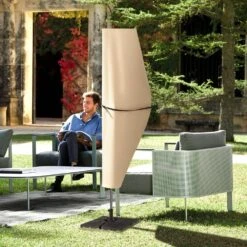 Banana Style Patio Umbrella Cover, Up To 13 Ft. Windproof, 420 D Oxford Cloth, PU Coating 2000, UV Resistant Beige -Patio Furniture Shop vevor outdoor umbrella covers hws420dpu13ftfe64v0 31 1000