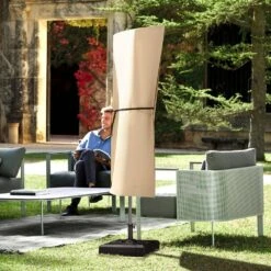 Patio Umbrella Cover, Up To 13 Ft. Windproof, 420D Oxford Cloth, PU Coating 2000, UV Resistant Beige 17 Patio Umbrella Cover, Up To 13 Ft. Windproof, 420D Oxford Cloth, PU Coating 2000, UV Resistant Beige -Patio Furniture Shop vevor outdoor umbrella covers hws420dpu13ftpjunv0 31 1000