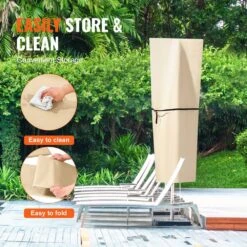 Patio Umbrella Cover, Up To 13 Ft. Windproof, 420D Oxford Cloth, PU Coating 2000, UV Resistant Beige 14 Patio Umbrella Cover, Up To 13 Ft. Windproof, 420D Oxford Cloth, PU Coating 2000, UV Resistant Beige -Patio Furniture Shop vevor outdoor umbrella covers hws420dpu13ftpjunv0 44 1000