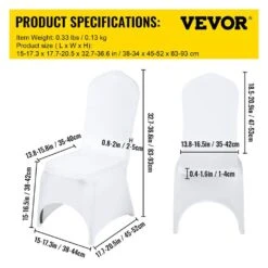 Chair Covers Polyester Spandex Chair Cover 50-Piece Stretch Slipcovers, White -Patio Furniture Shop vevor patio chair covers 50tgxbsyt00000001v0 76 1000