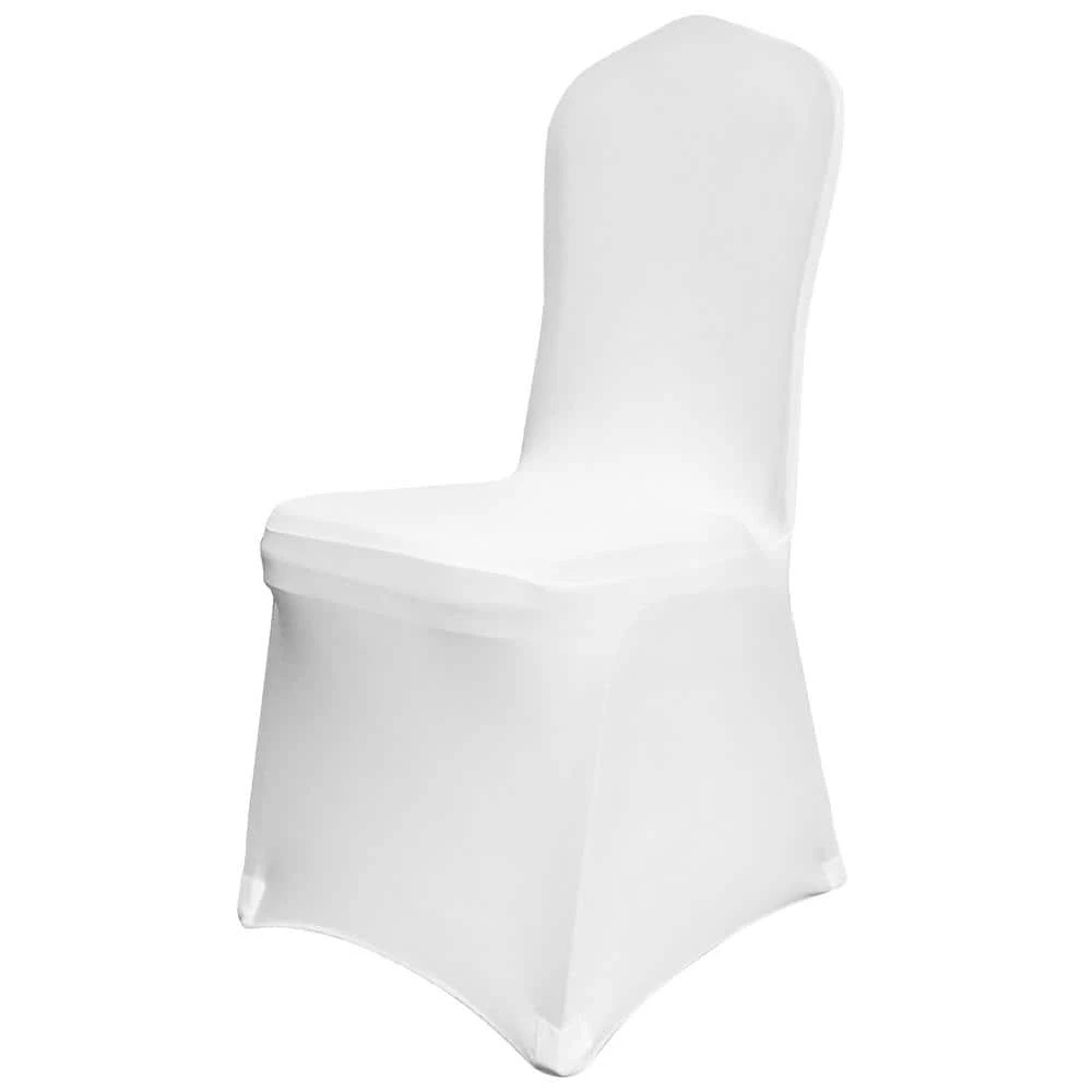 White Chair Covers Polyester Spandex Chair Cover Stretch Slipcovers Flat-Front Chair Covers (50-Pieces) 2 White Chair Covers Polyester Spandex Chair Cover Stretch Slipcovers Flat-Front Chair Covers (50-Pieces)