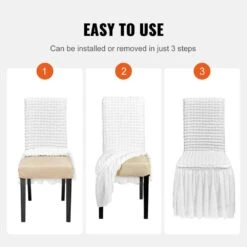 4 PCS, Universal Stretch Spandex Folding Chair With Skirt Removable Washable Protective Slipcovers, White -Patio Furniture Shop vevor patio chair covers ytbs4pcszkhb8ctn7v0 44 1000