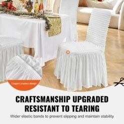 4 PCS, Universal Stretch Spandex Folding Chair With Skirt Removable Washable Protective Slipcovers, White -Patio Furniture Shop vevor patio chair covers ytbs4pcszkhb8ctn7v0 4f 1000
