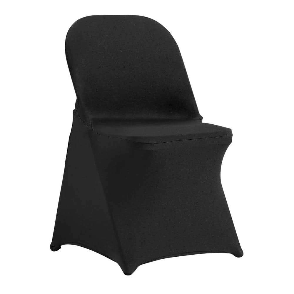 30 PCS Stretch Spandex Folding Chair Covers Universal Fitted Chair Cover Removable Washable Protective Slipcovers, Black 3 30 PCS Stretch Spandex Folding Chair Covers Universal Fitted Chair Cover Removable Washable Protective Slipcovers, Black