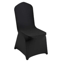 30-Pieces Stretch Spandex Folding Chair Covers Removable Washable Protective Cover For Weddings, Dining, Black