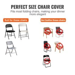 50-Pieces Stretch Spandex Folding Chair Covers Fitted Chair Cover Removable Washable Protective Slipcovers, Black -Patio Furniture Shop vevor patio chair covers yths50pcsdkqvpr4gv0 4f 1000