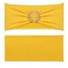 100 Pieces Stretch Spandex Chair Sashes, Chair Slipcover And Stretch Chair Sash, Yellow