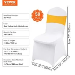 50 Set Stretch Spandex Folding Chair Covers With Chair Sashes Removable Washable Protective Slipcovers, Gold & White 16 50 Set Stretch Spandex Folding Chair Covers With Chair Sashes Removable Washable Protective Slipcovers, Gold & White -Patio Furniture Shop vevor patio chair covers ytzsdzkzsdtzmtdkdv0 76 1000