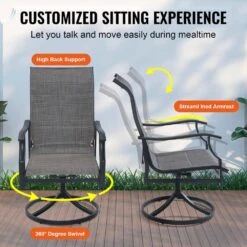 7-Pieces Patio Dining Set Outdoor Furniture Table And Swivel Chairs Set All Weather Garden Furniture Table Sets -Patio Furniture Shop vevor patio dining sets ltczywdxg6zyhv6aqv0 1f 1000