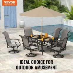 7-Pieces Patio Dining Set Outdoor Furniture Table And Swivel Chairs Set All Weather Garden Furniture Table Sets -Patio Furniture Shop vevor patio dining sets ltczywdxg6zyhv6aqv0 76 1000