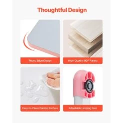 Kids Study Chair And Desk Set, Study Desk And Chair For Kids With Bookshelf And Storage Drawer, Adjustable Height Desk -Patio Furniture Shop vevor patio dining tables etxxzydsjk20iw519v0 fa 1000