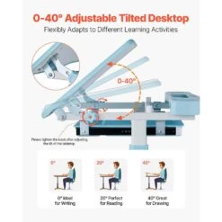 Kids Study Chair And Desk Set, Study Desk And Chair For Kids With Table Lamp, Adjustable Height And 0-40° Tilted Desktop 12 Kids Study Chair And Desk Set, Study Desk And Chair For Kids With Table Lamp, Adjustable Height And 0-40° Tilted Desktop -Patio Furniture Shop vevor patio dining tables etxxzydtdk20k0wtbv9 4f 1000