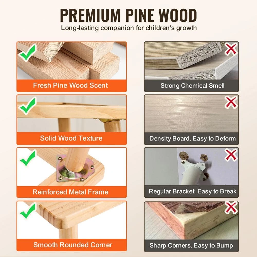 Sensory Table For Toddlers, Kids Activity Table With 3 Foldable Storage Bins And Paper Roll Holder, Play Table, Wooden 7 Sensory Table For Toddlers, Kids Activity Table With 3 Foldable Storage Bins And Paper Roll Holder, Play Table, Wooden - Image 5