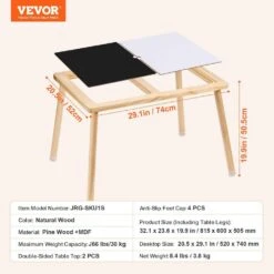 Sensory Table For Toddlers, Kids Activity Table W/Double-Sided Tabletop And Non-Slip Feet, Outdoor Play Activity, Wooden -Patio Furniture Shop vevor patio dining tables ggzdzk212920oj4ybv0 76 1000