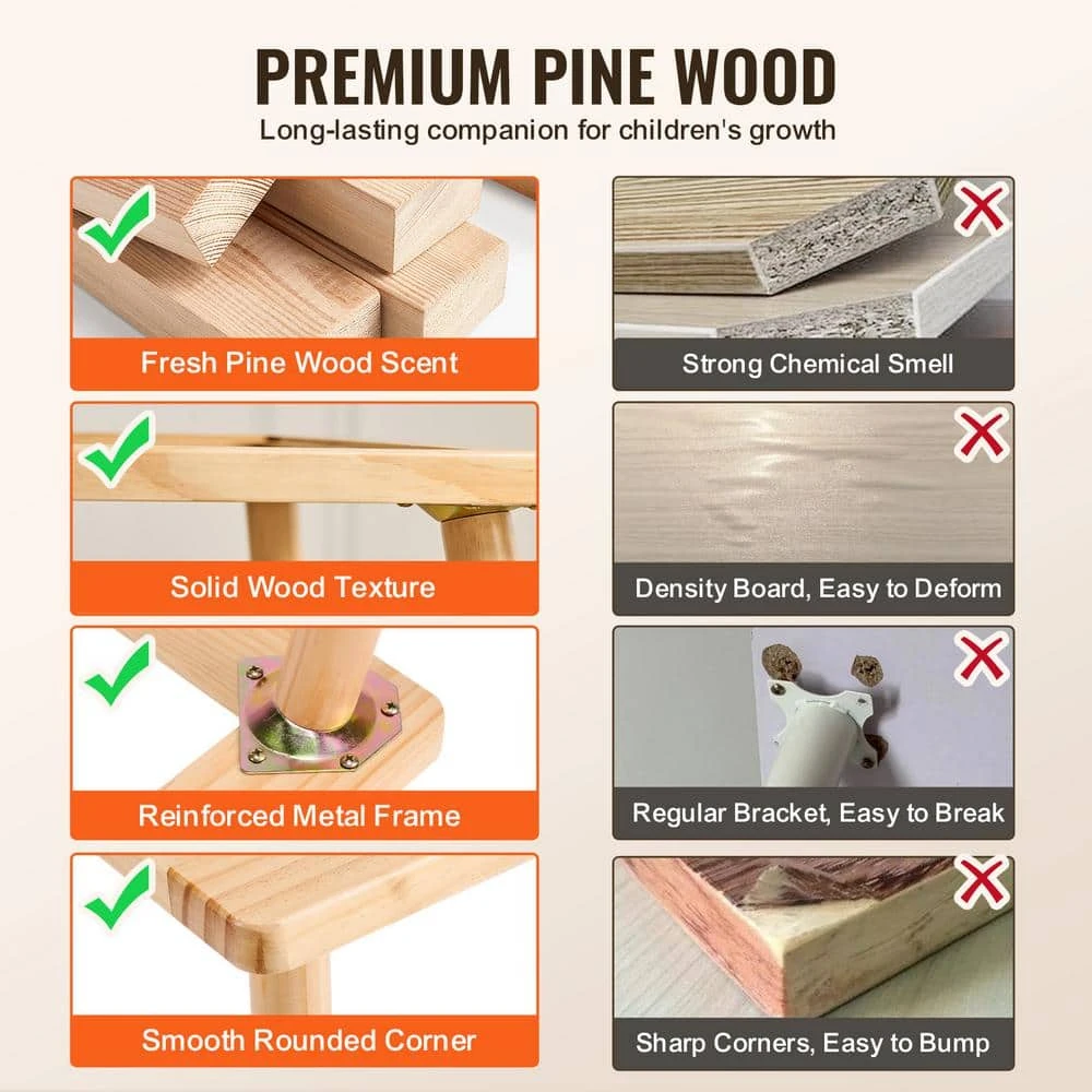 Sensory Table And Chairs Set, Toddlers Activity Table W/2 Stools 2 Storage Bins And Paper Roll Holder, Play Sand, Wooden 7 Sensory Table And Chairs Set, Toddlers Activity Table W/2 Stools 2 Storage Bins And Paper Roll Holder, Play Sand, Wooden - Image 5