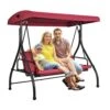 3-Seat Patio Swing Chair Converting Canopy Swing Outdoor Patio Porch With Adjustable Canopy -Patio Furniture Shop vevor patio swings tjqq72inx47igwkc9v0 64 1000