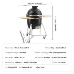 Ceramic Barbecue Grill Smoker Pellet Grills 18 In . Portable Round Outdoor Grill For Patio, Black 16 Ceramic Barbecue Grill Smoker Pellet Grills 18 In . Portable Round Outdoor Grill For Patio, Black -Patio Furniture Shop vevor pellet grills tcyxlyc1834505gfzv0 76 1000