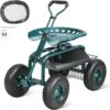 Garden Cart Rolling Workseat With Wheels Gardening Stool For Planting 360-Degree Swivel Seat Wagon Scooter Green Steel -Patio Furniture Shop vevor planter caddies kdjqxkqx0000m1ewpv0 64 1000