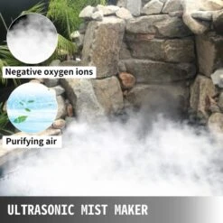 Mist Maker Fogger 10 Head Ultrasonic Mist Fogger Waterproof Power Supply Ultrasonic Fogger Humidifier 5 Kg/h -Patio Furniture Shop vevor pond accessories csbwhq10tfs000001v1 4f 1000