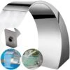 Pond Waterfall Spillway 17.7 X 11.8 X 23.6 In. Swimming Pool Waterfall With Curved Design Pool Fountain For Pool, Silver