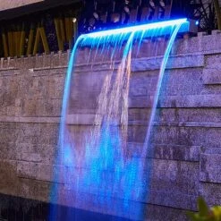 35 X 3.2 X 8.1 In. Fountain Spillway With 17 Colors Led Pool Water Fall Kit With Remote Pool Waterfalls For Pool -Patio Furniture Shop vevor pond accessories slpbpqaw900dbs001v1 31 1000