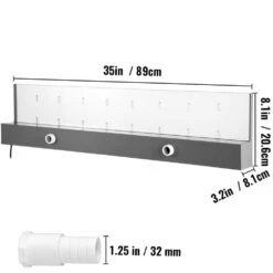 35 X 3.2 X 8.1 In. Fountain Spillway With 17 Colors Led Pool Water Fall Kit With Remote Pool Waterfalls For Pool -Patio Furniture Shop vevor pond accessories slpbpqaw900dbs001v1 76 1000