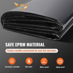 10 Ft. X 15 Ft. Pond Liner 45 Mil EPDM Pond Puncture And Tear Resistant For Fish Or Koi Ponds Water Features -Patio Furniture Shop vevor pond liners ctfsmhsepdm10ujbqv0 4f 1000