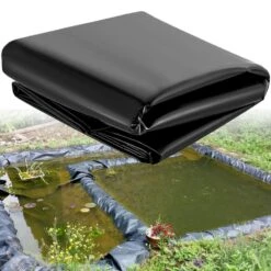 Pond Liner 20 Ft. X 15 Ft. 20 Mil Aging-Proof Pliable LLDPE Pond Liner Underlayment For Aquaculture Farm, Black -Patio Furniture Shop vevor pond liners fsm15x20ft0000001v0 31 1000